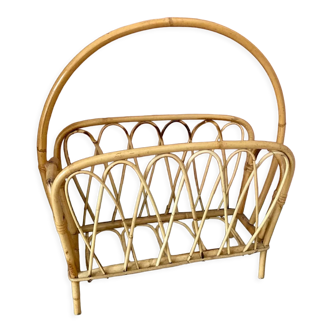 Rattan magazine holders