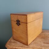 Wooden storage box, empty pocket