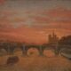 P. Druard: Sunset over Paris and Notre-Dame