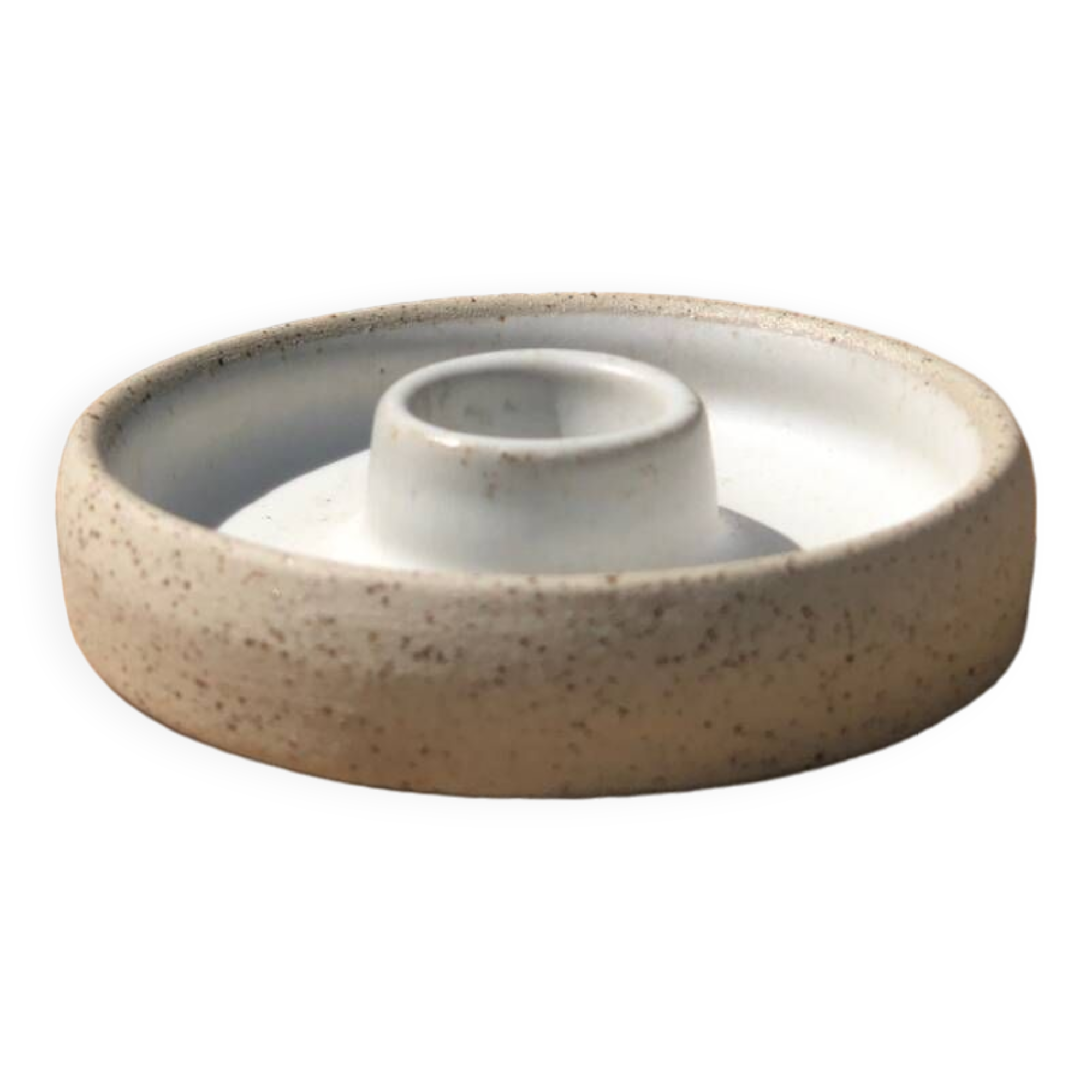 Loule candle holder in ceramic stoneware