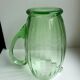Art deco green glass pitcher / carafe 30s-40s