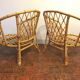 Fauteuils rotin vintage