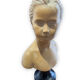Bust of louise brongniart in patinated plaster after houdon
