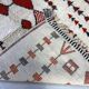 Tapis en laine rouge et blanc 250cmx150cm