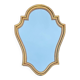 Antique mirror in gilded resin, shaped with curves – neoclassical style