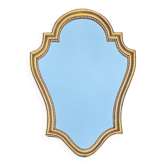 Antique mirror in gilded resin, shaped with curves – neoclassical style