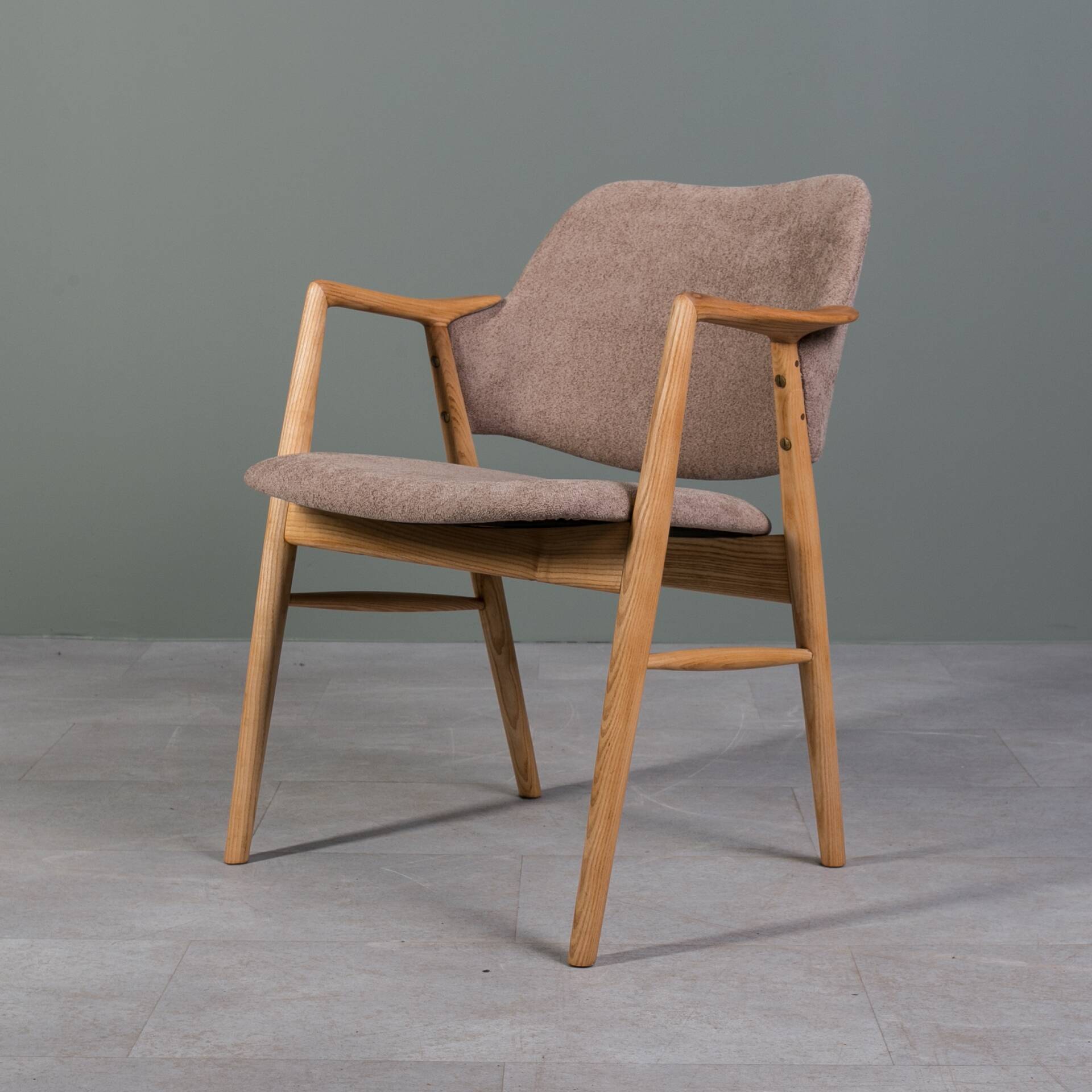 Designer Scandinavian Ash Wood Armchairs