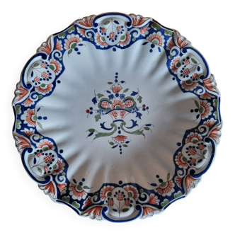 Assiette ancienne en faïence Lisieux décor Vieux Rouen