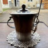 Silver metal ice bucket
