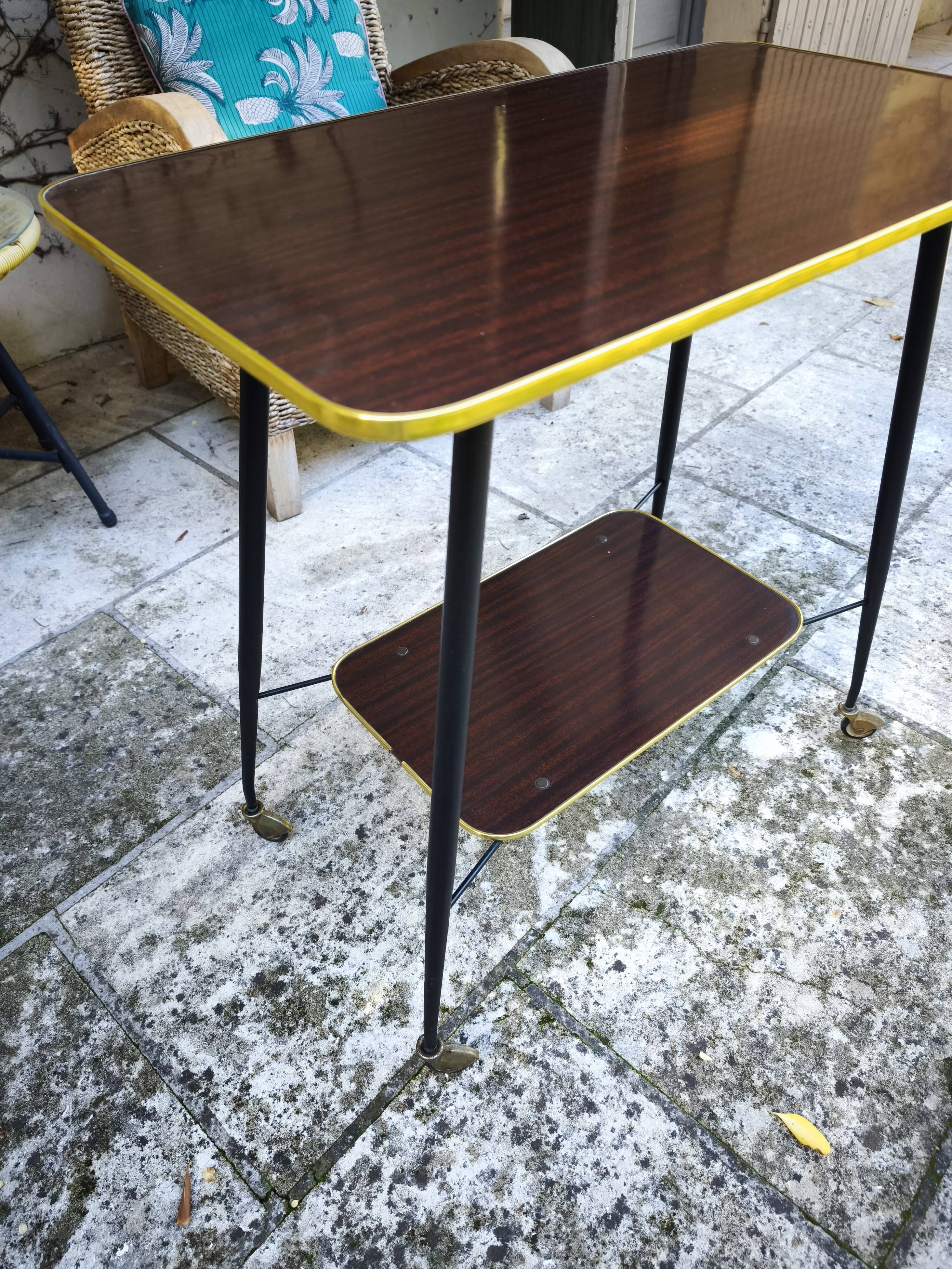 Rare vintage 60's / 70's side table - Retro industrial design