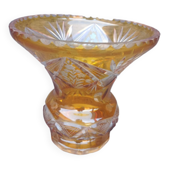 Flared vase of Saint Louis Jaune