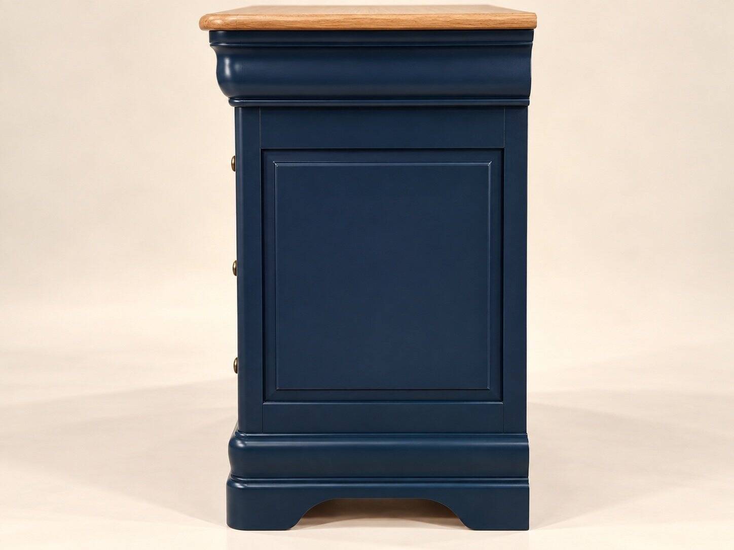 Commode with 3 drawers in Louis-Philippe style – Solid cherry wood – Versailles parquet top