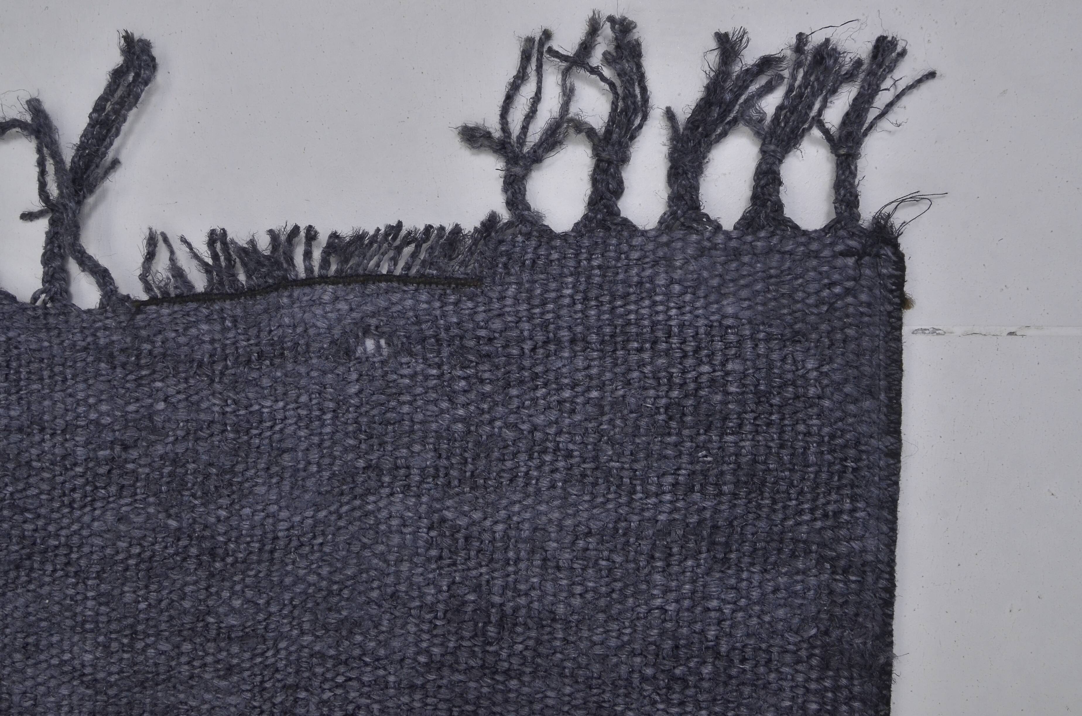 Vintage Black Hemp Rug sku3956