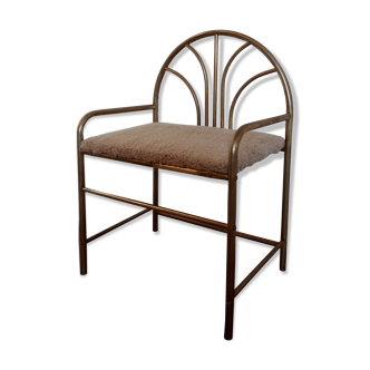 Brass and wool chair