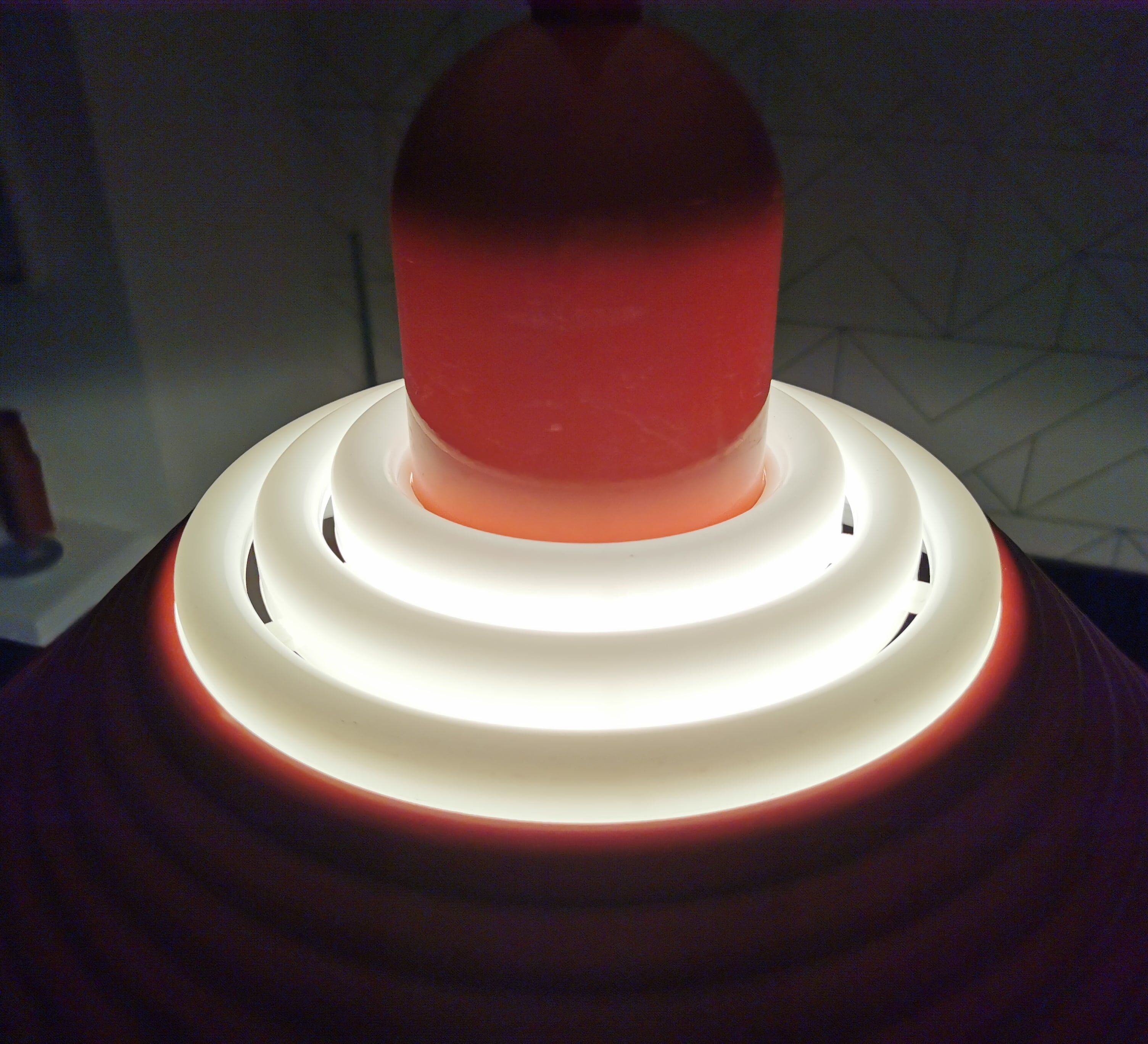 Vintage metal pendant light Hala, '80s