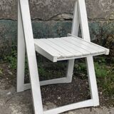 chaise  pliante blanche