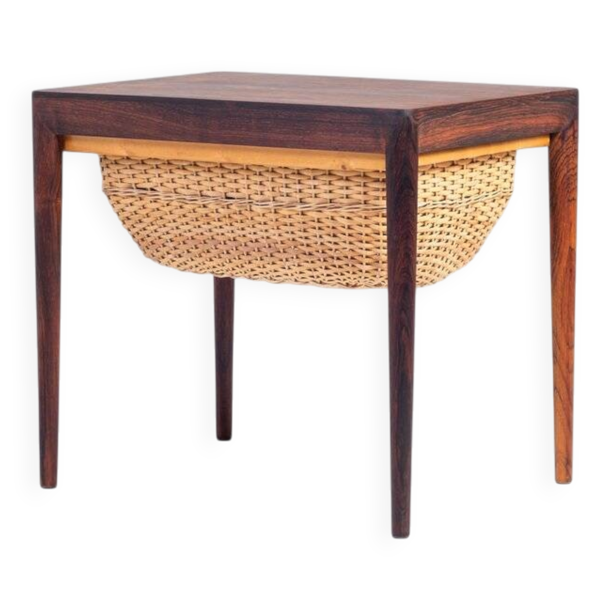 Table à Coudre en Palissandre par Severin Hansen pour Haslev Møbelsnedkeri, Danemark, 1960s