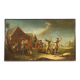 Camp de peinture française avec soldats et chevaux du XIXe siècle