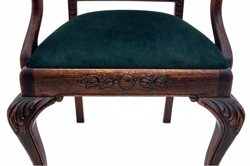 Chippendale style armchair, circa 1900. After renovation.