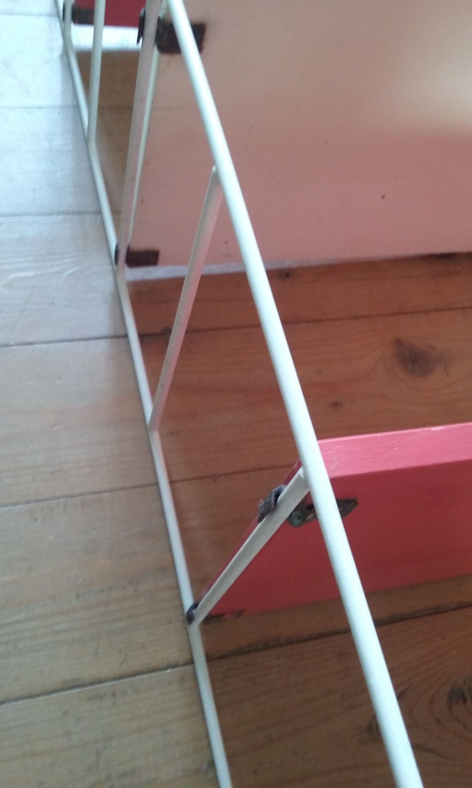 Vintage steel wire shelf