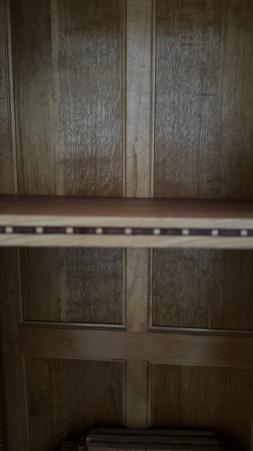 Art Deco style walnut mirrored wardrobe