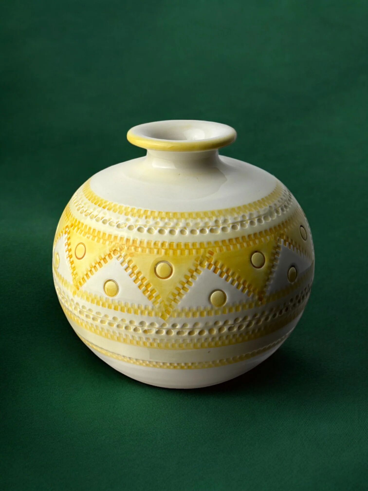 Vase en céramique jaune par Aldo Londi pour Bitossi, Italie, 1960
