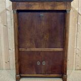 Empire period secretary in walnut, oak and black marble top