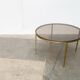 Mid-century Hollywood Regency style coffee table in brass and glass, made in Germany by Vereinigte Werkstätten, 1960s.