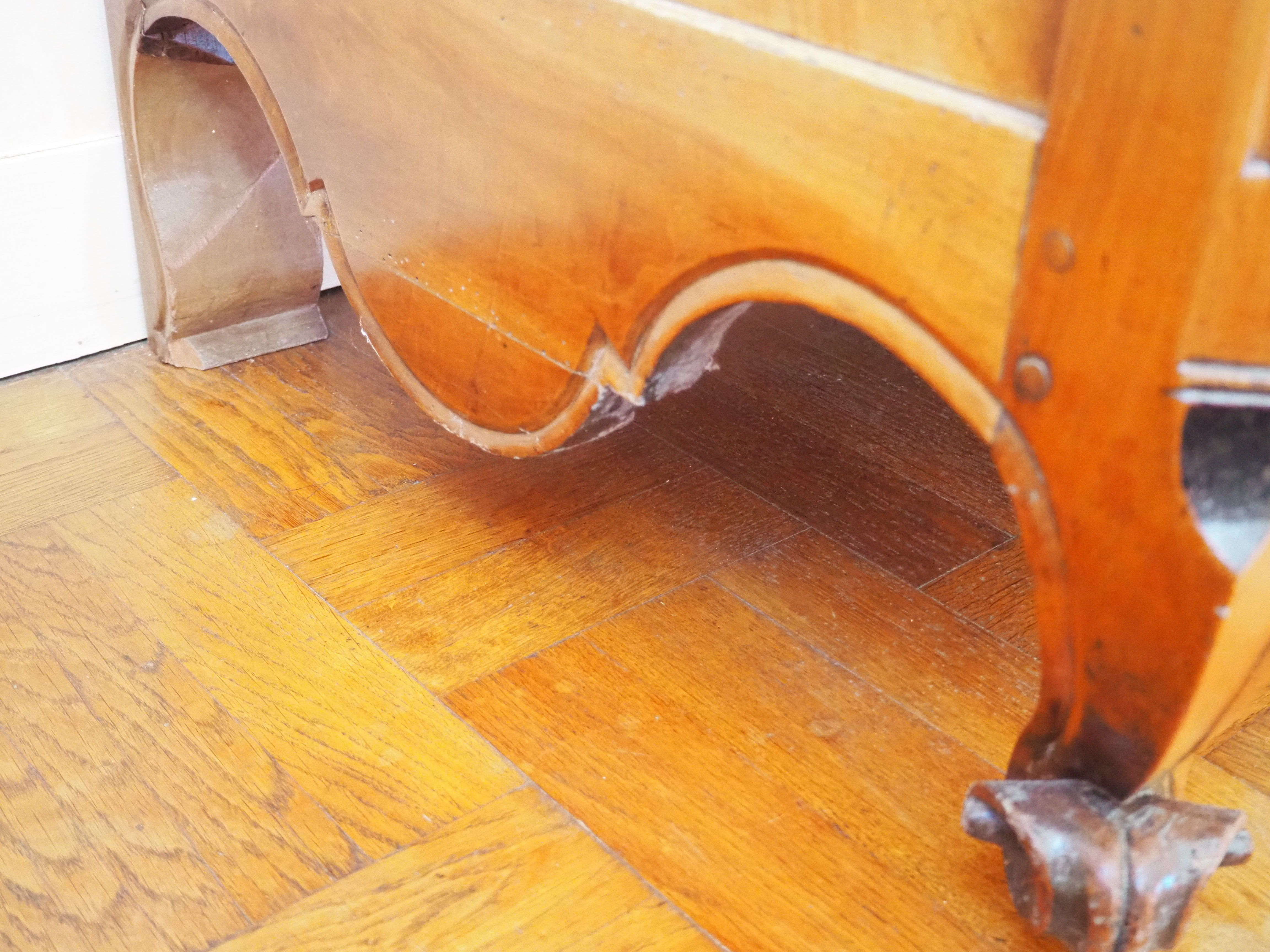 Old Louis XV low buffet in solid wood, cherry