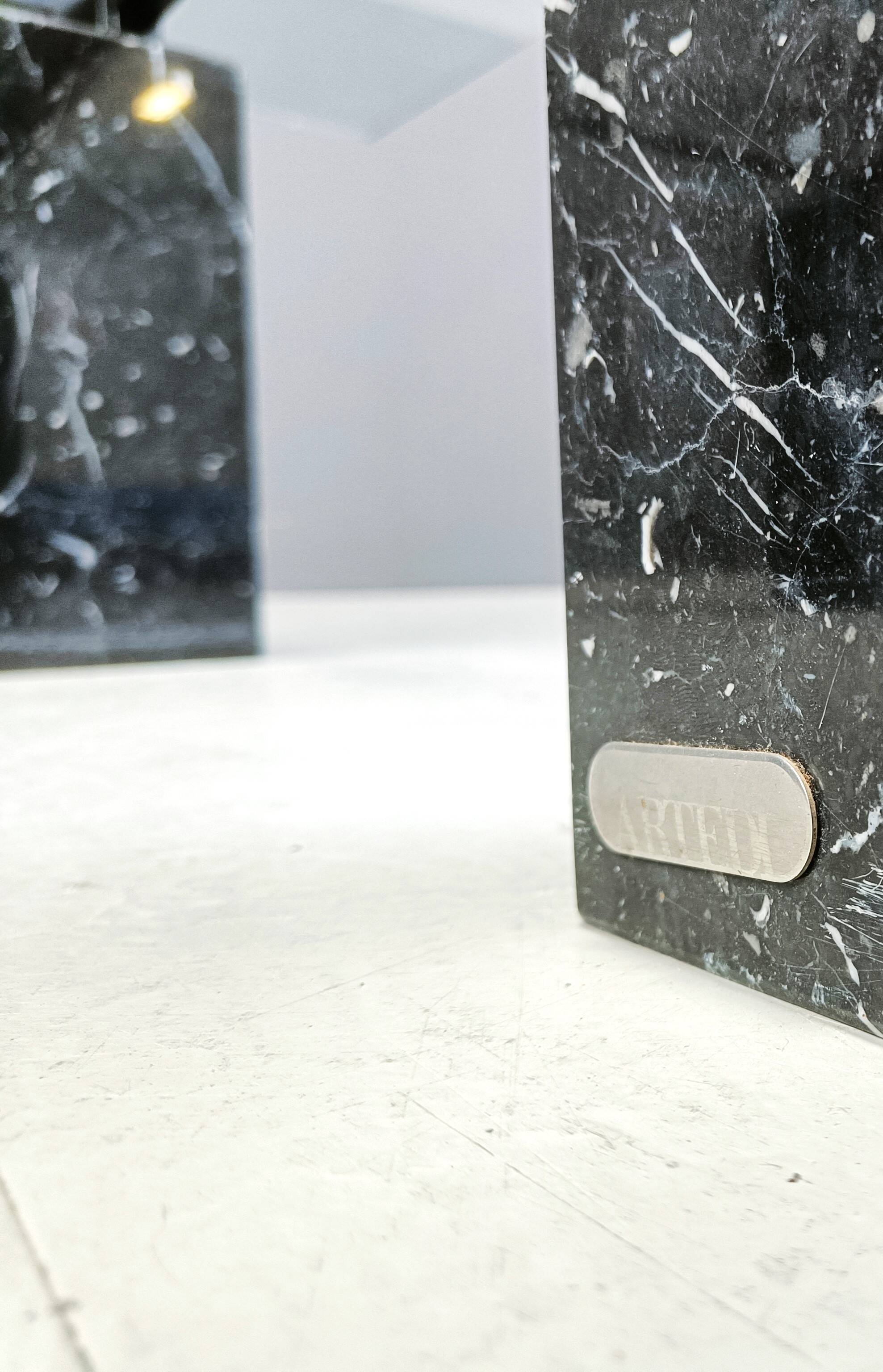 Vintage black marble coffee table by Artedi, 1970s