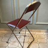 4 vintage folding chairs in chrome