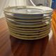 Superb set of 10 dessert plates in Limoges porcelain art deco