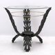 Pierluigi Colli Midcentury Italian Brass and Wood Coffee Table, 1950s
