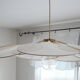 Suspension florale coton et rotin - suspension fleur.