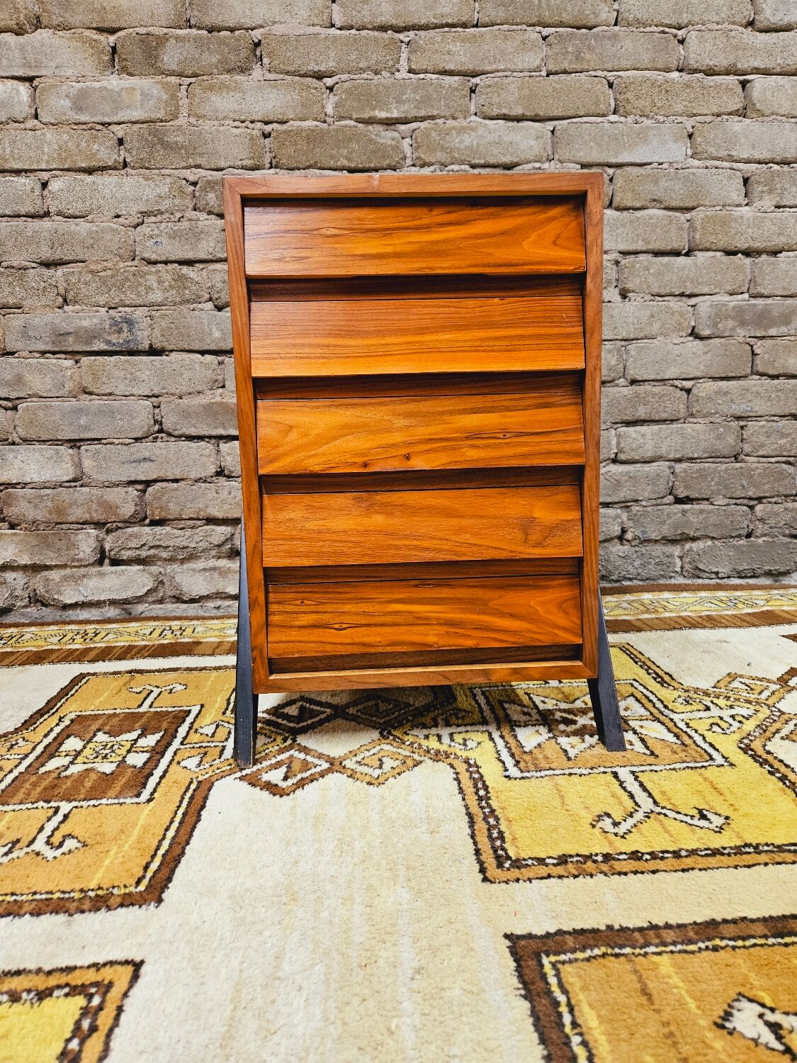 Small Scandinavian teak chest of drawers 5 drawers