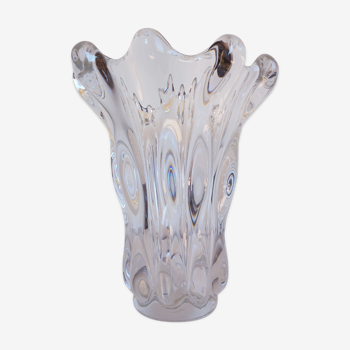 Vase ancien en cristal de vannes France 1950