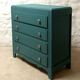 Commode bleue en chêne