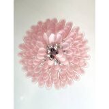 Contemporary White and Pink “Selle” Murano Glass Petali Chandelier