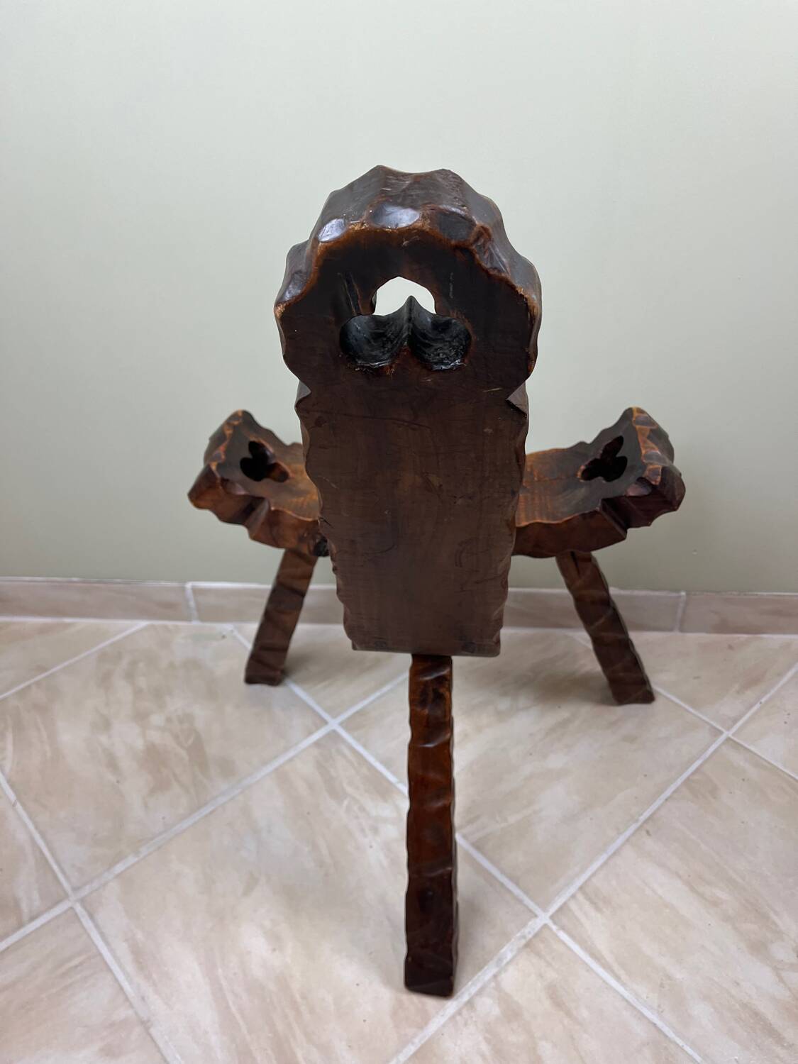 Brutalist tripod stool