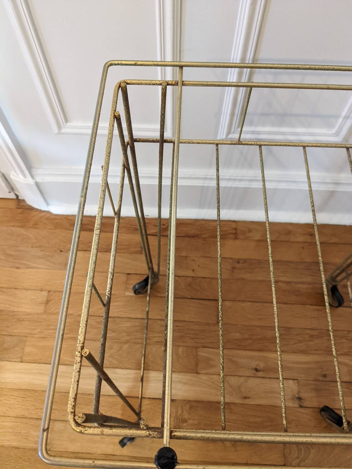 Metal serving trolley
