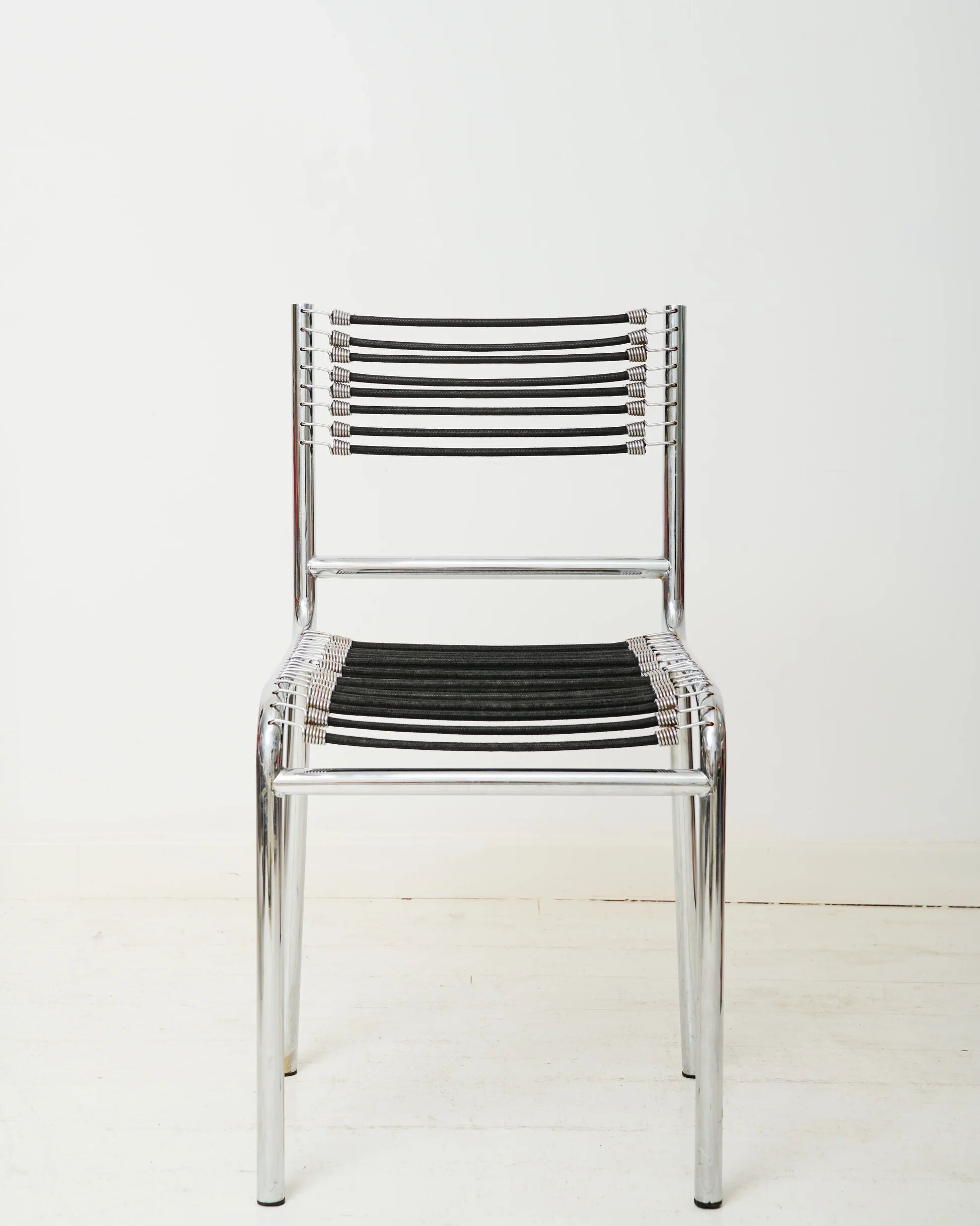 Pair of chrome chairs "Sandow" (1 of 3), René Herbst, 1980s