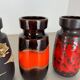 Set of Four Vintage Pottery Fat Lava Vases Made by Scheurich, Germany, 1970s