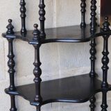 Antique black wood partition shelf in Napoleon style