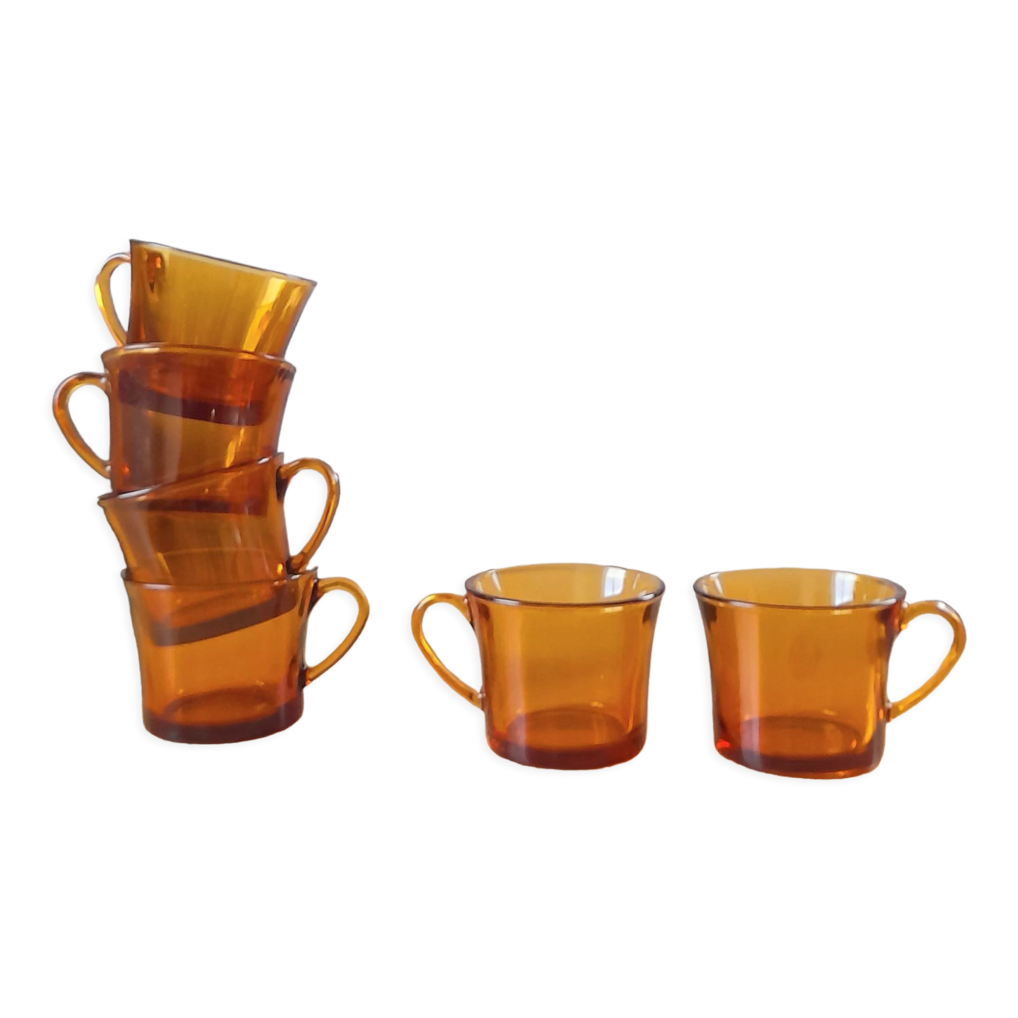 Amber arcopal cups 70s