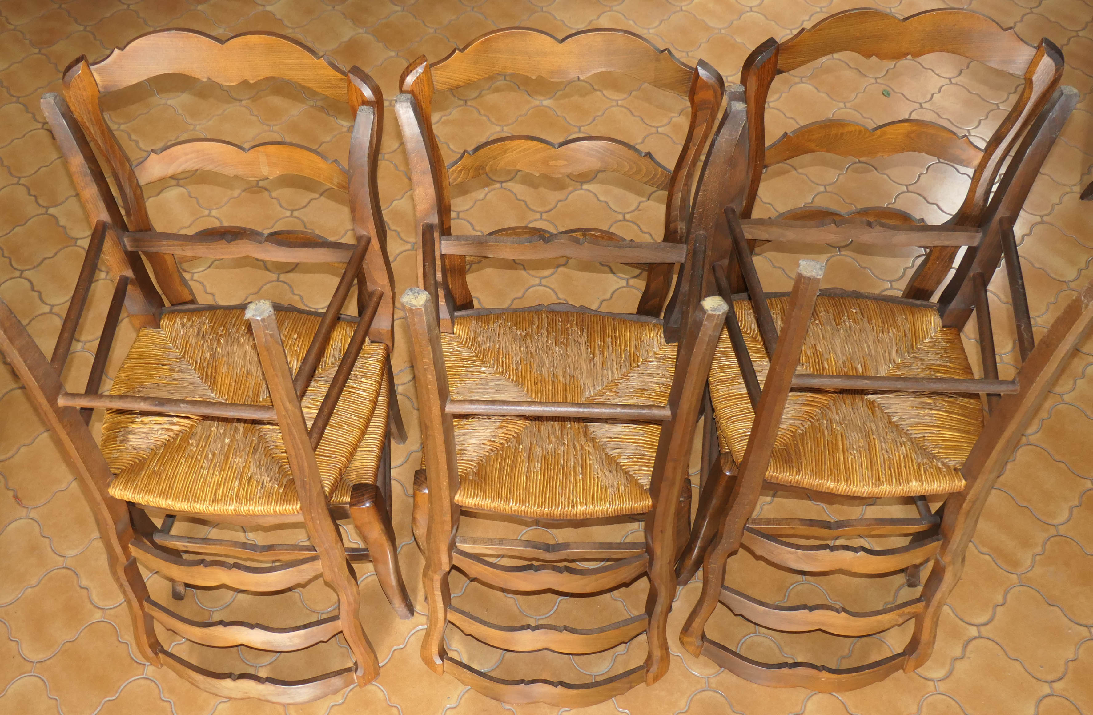 Set of 6 mulched chairs