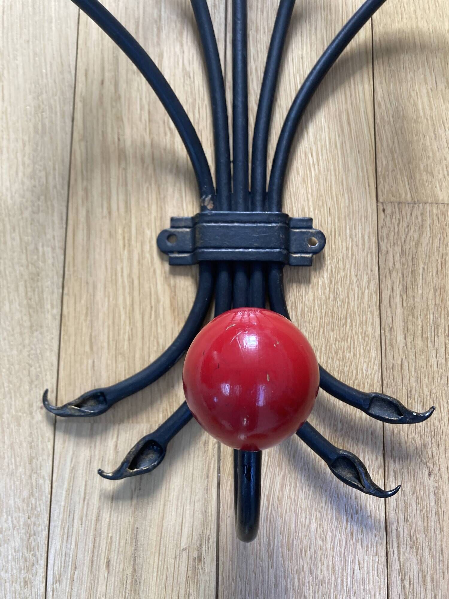 Vintage wall coat rack from the 50s