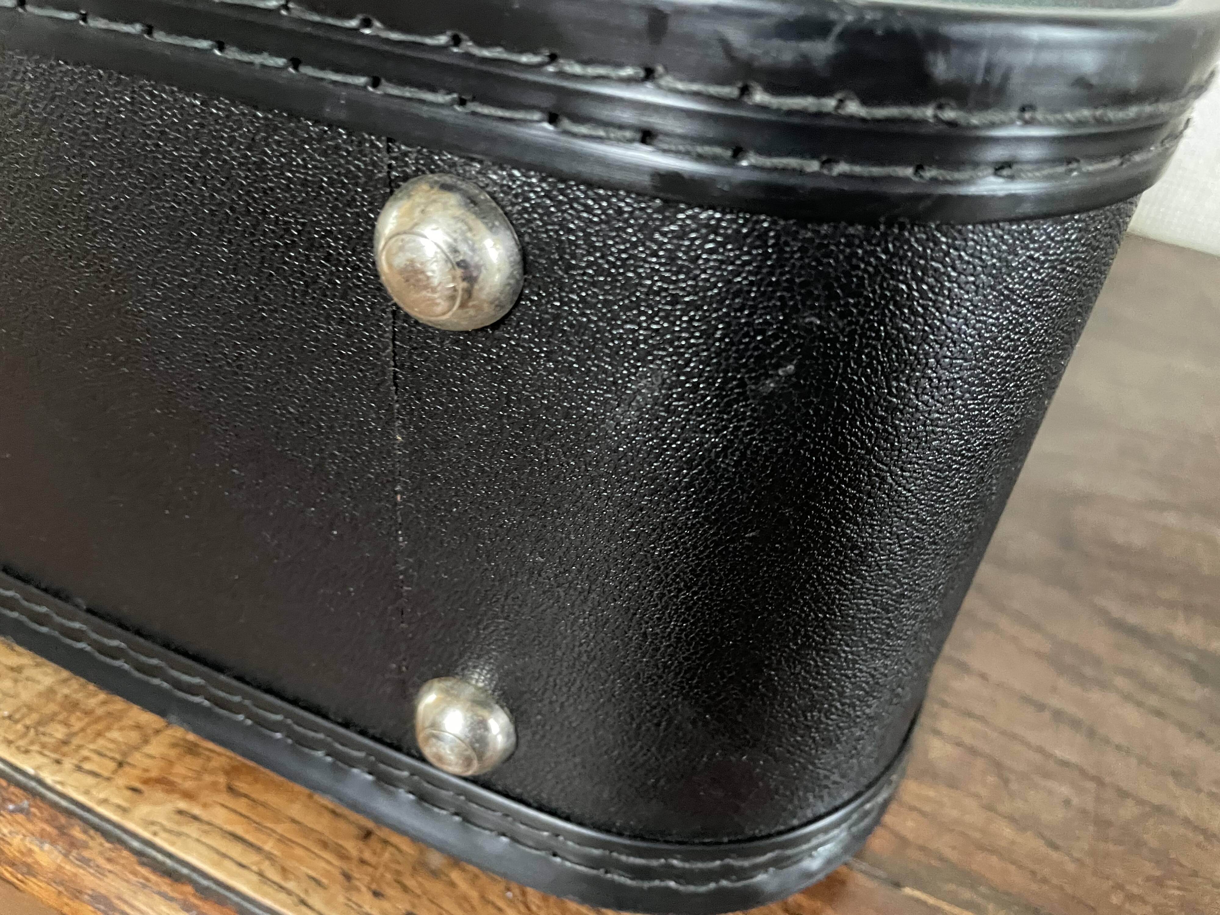 Tartan check suitcase