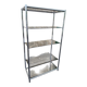 Vintage 1970s Rectangular Chrome High Shelf with 5 Smoked Glass Shelves