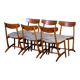 Dining Chairs in Oak and Teak, Denmark, 1960s, Set of 6