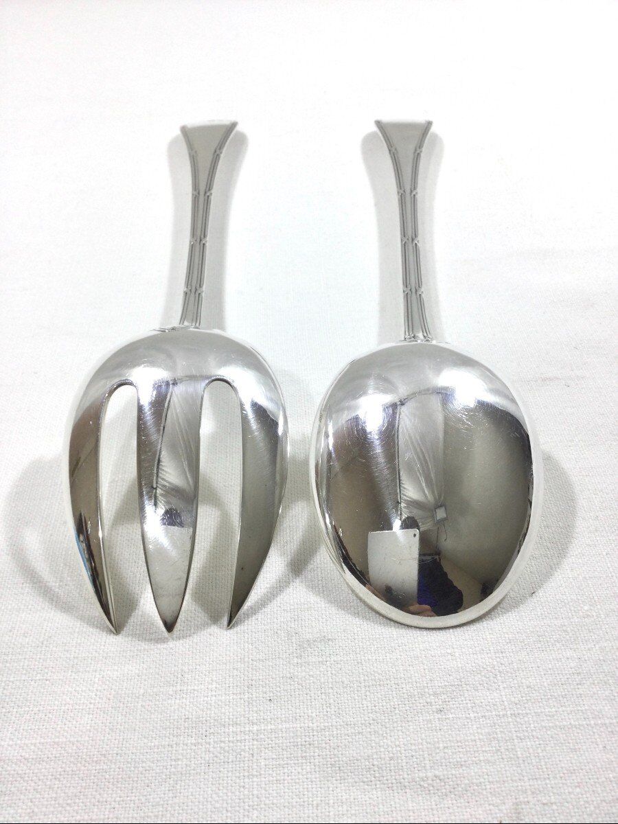 Christofle - Cross ribbon Model Salad Cutlery